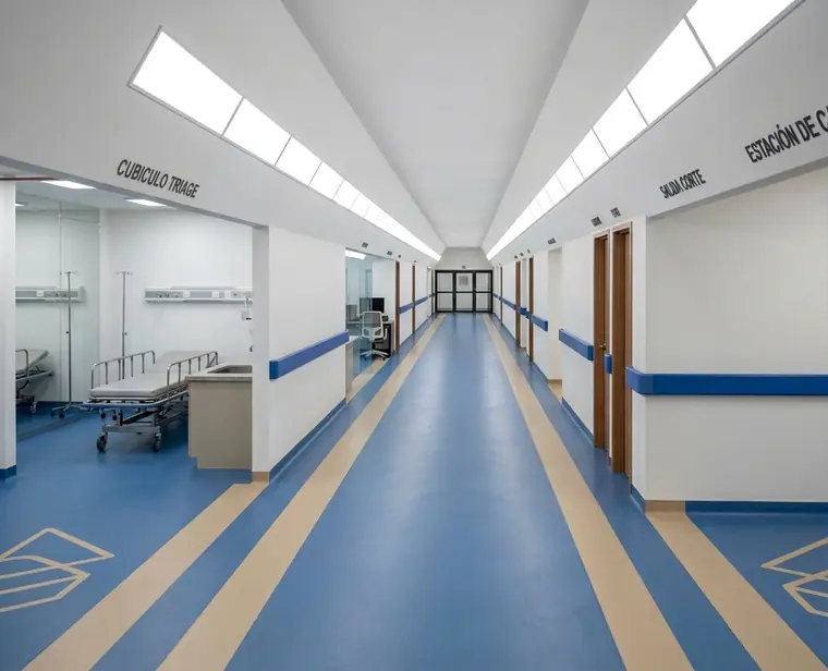 Render del recorrido del paciente en urgencias con triage